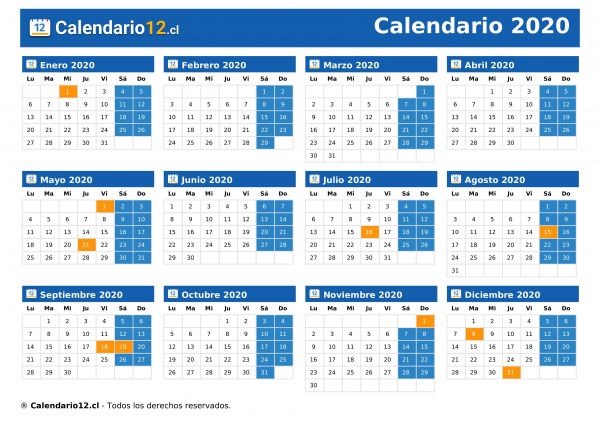 Calendario 2020