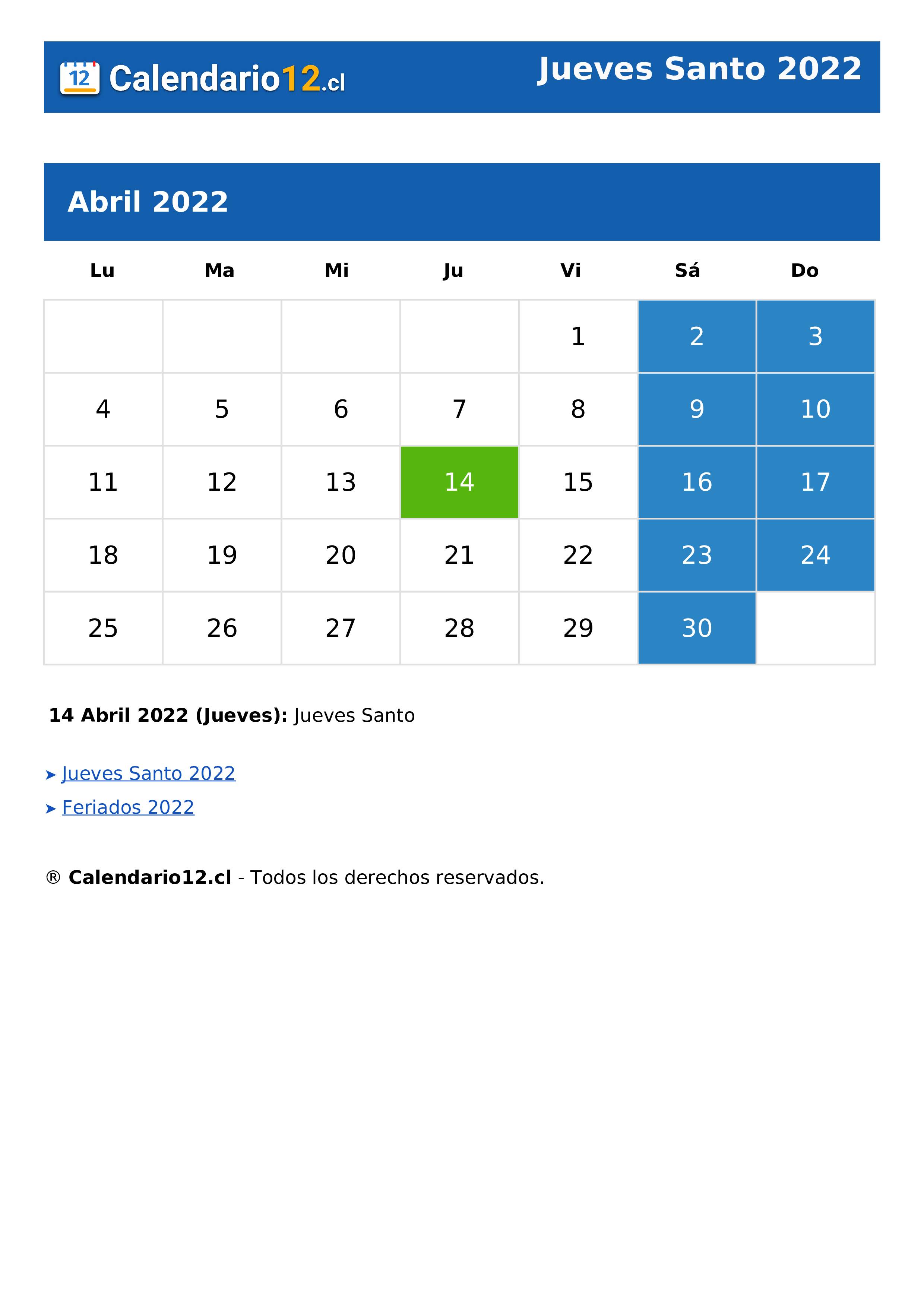 Jueves Santo 2022