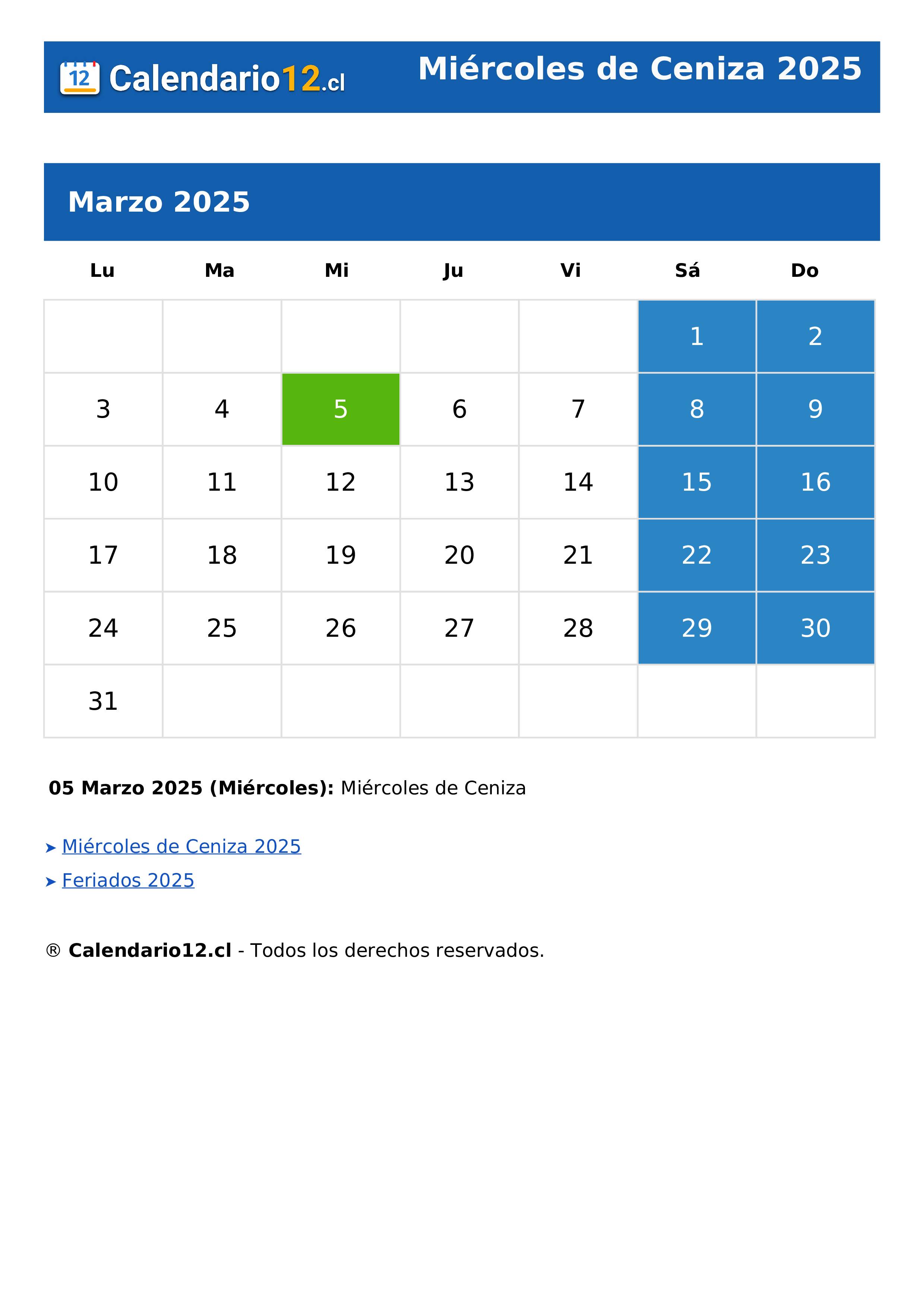 Miércoles de Ceniza 2025